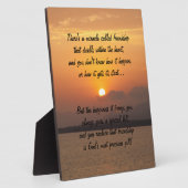 Mirakel van vriendschap Poem Plaque Fotoplaat (Zijkant)