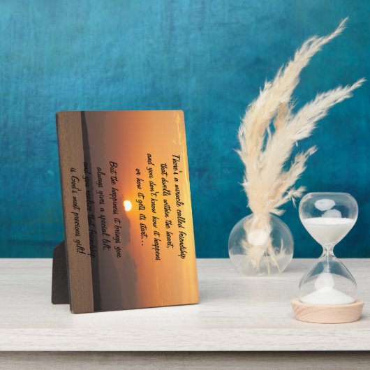 Mirakel van vriendschap Poem Plaque Fotoplaat (Zijkant)