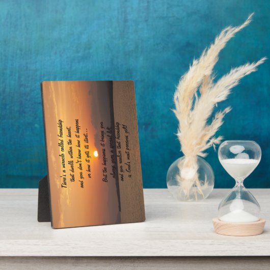 Mirakel van vriendschap Poem Plaque Fotoplaat (Zijkant)