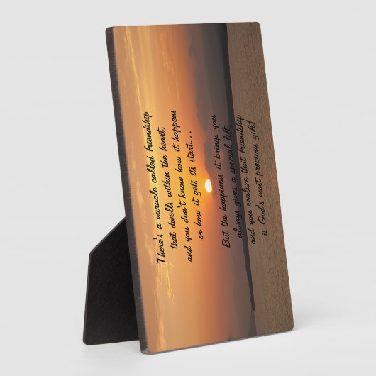 Mirakel van vriendschap Poem Plaque Fotoplaat (Zijkant)