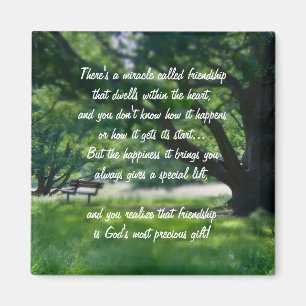 Mirakel van vriendschapsgedicht Magnet