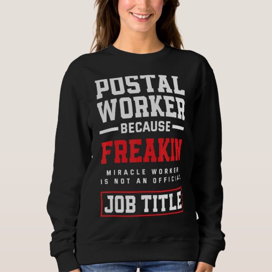 Mirakel Worker Mailman Post Kantoor Postal Worker Trui (Voorkant)