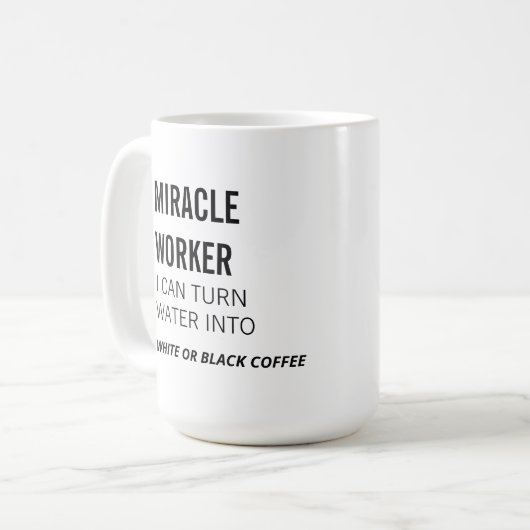 Mirakel Worker - plezier op het werk - Koffiemok (Voorkant links)