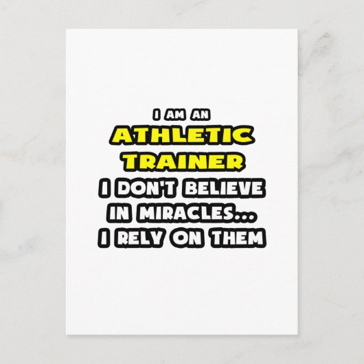 Mirakels en atletische opleiders ... Grappig Briefkaart (Voorkant)