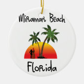 Miramar Beach Florida. Keramisch Ornament (Voorkant)