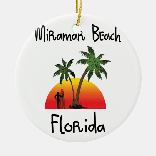 Miramar Beach Florida. Keramisch Ornament (Voorkant)
