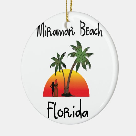 Miramar Beach Florida. Keramisch Ornament (Links)