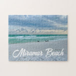 Miramar Beach Florida Mooie oceaan fotografie Legpuzzel<br><div class="desc">Een puzzel van het prachtige Miramar Beach Florida. Prachtige smaragdgroene kustfotografie van de zandlopers aan de rand van de oceaan golven op het zand.  cadeau van Destin in de zomer.</div>
