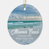 Miramar Beach Florida Mooie vakantie Kerstmis Keramisch Ornament (Links)