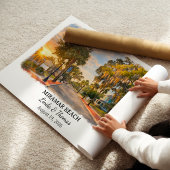 Miramar Beach Florida Poster, Aquarel, Op Maat Poster