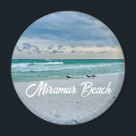 Miramar Beach Florida Prachtige vakantie aandenken Magneet<br><div class="desc">Een magneet van het prachtige Miramar Beach Florida. Prachtige smaragdgroene kust fotografie geschenk van de zandlopers aan de rand van de oceaan golven op het zand.  souvenir aan zee van Destin in de zomer.</div>