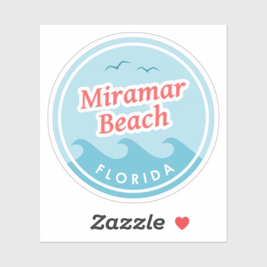 Miramar Beach Florida Sticker (Vel)
