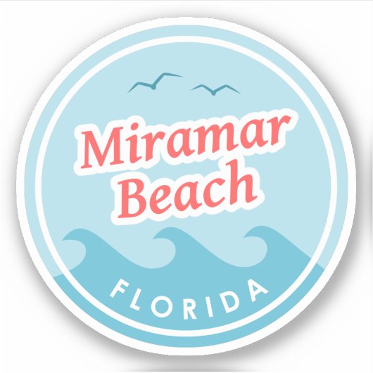 Miramar Beach Florida Sticker (Voorkant)