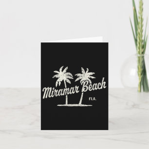 Miramar Beach Florida Vintage 70s Palm Trees Graph Kaart