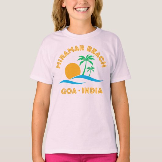 MIRAMAR BEACH-GOA INDIA T-SHIRT (Voorkant)