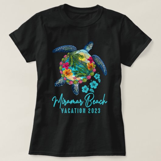 Miramar Beach Zee Turtle Florida Family Vacation 2 T-shirt (Design voorkant)