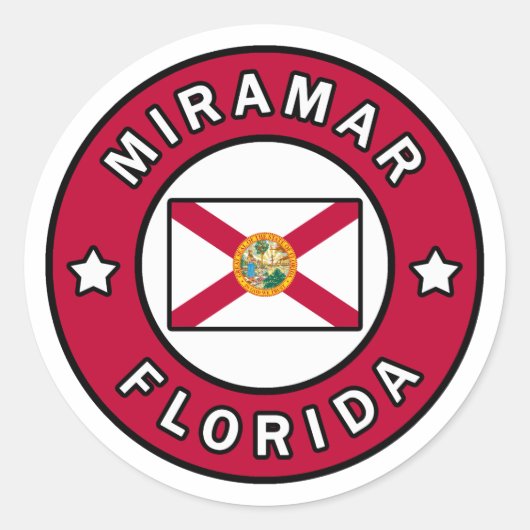 Miramar Florida Ronde Sticker (Voorkant)