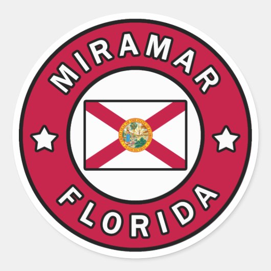 Miramar Florida Ronde Sticker (Voorkant)