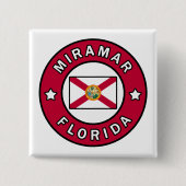 Miramar Florida Vierkante Button 5,1 Cm (Voorkant)