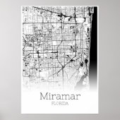 Miramar Map - Florida - City Map Poster (Voorkant)