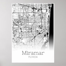 Miramar Map - Florida - City Map Poster
