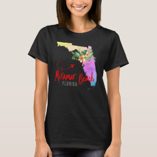 Miramar strand plattegrond bijpassende vakantie fa t-shirt