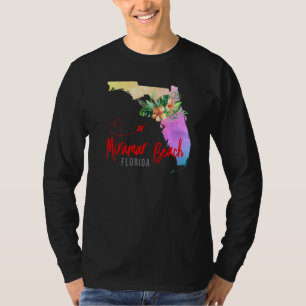Miramar strand plattegrond bijpassende vakantie fa t-shirt