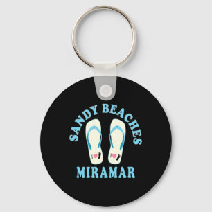 Miramar Vakantie Zandstranden I Hart Teenslippers Sleutelhanger