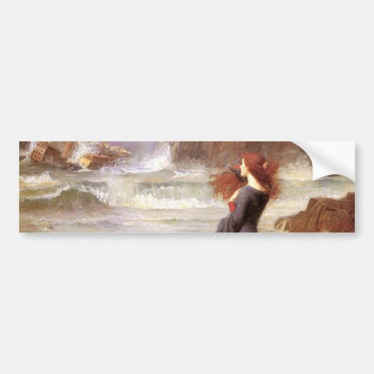 Miranda - De Tempest van John William Waterhouse Bumpersticker (Voorkant)