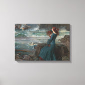 Miranda (door John William Waterhouse) Canvas Afdruk (Voorkant)