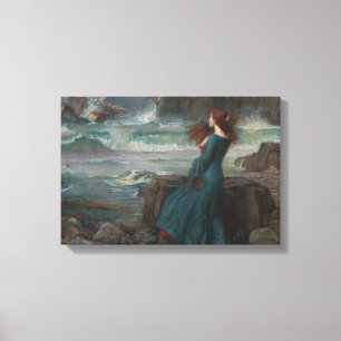 Miranda (door John William Waterhouse) Canvas Afdruk