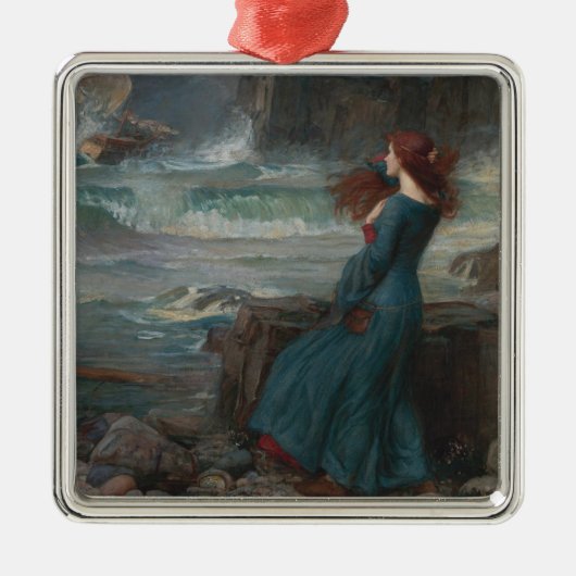Miranda (door John William Waterhouse) Metalen Ornament (Voorkant)