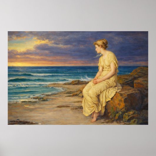 Miranda door John William Waterhouse Poster (Voorkant)