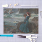 Miranda en de Storm door John William Waterhouse Tissuepapier (Craft)