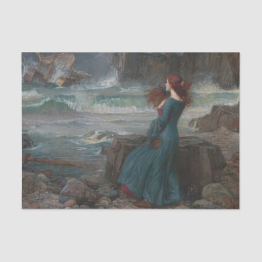 Miranda en de Tempest van John William Waterhouse Tissuepapier (Voorkant)