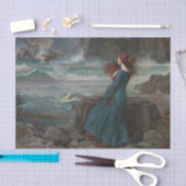 Miranda en de Tempest van John William Waterhouse Tissuepapier (Craft)