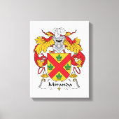 Miranda Family Crest Canvas Afdruk (Voorkant)