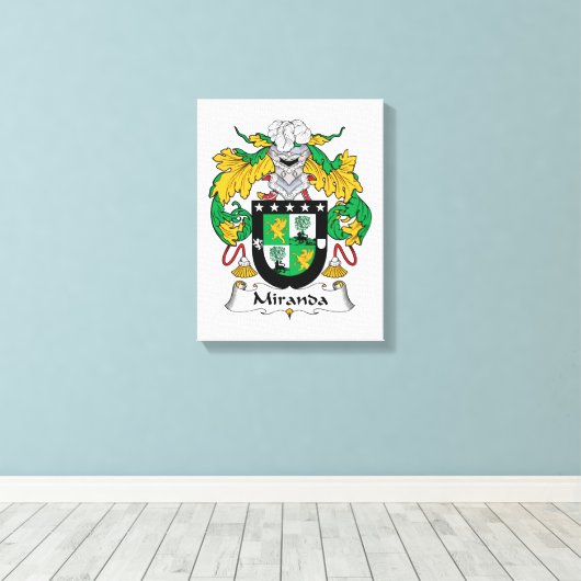 Miranda Family Crest Canvas Afdruk (Insitu (Houten vloer))