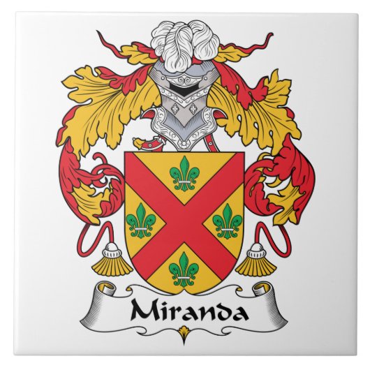 Miranda Family Crest Tegeltje (Voorkant)
