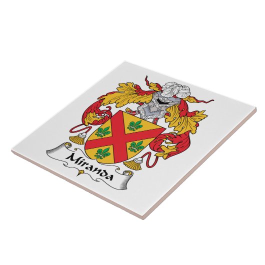 Miranda Family Crest Tegeltje (Zijkant)