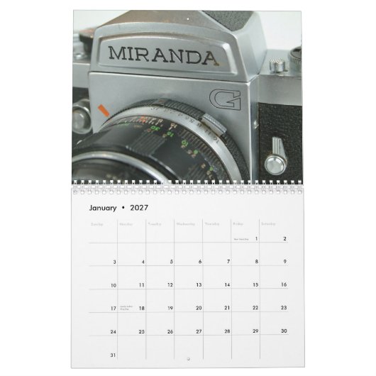 Miranda G 35 mm SLR Camera Calendar 2013 Kalender (Jan 2027)