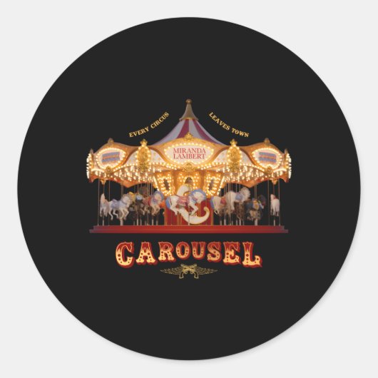 Miranda Lambert Carousel Ronde Sticker (Voorkant)