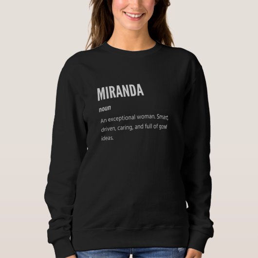 Miranda , Noun, een uitzonderlijke vrouw Trui (Voorkant)
