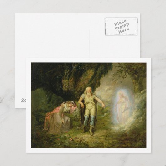 Miranda, Prospero en Ariel van 'The Tempest' door Briefkaart (Voorkant / Achterkant)