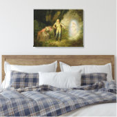Miranda, Prospero en Ariel van 'The Tempest' door Canvas Afdruk (Insitu (Slaapkamer))