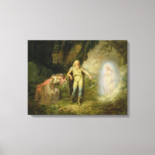 Miranda, Prospero en Ariel van 'The Tempest' door Canvas Afdruk (Voorkant)