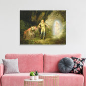 Miranda, Prospero en Ariel van 'The Tempest' door Canvas Afdruk (Insitu (Woonkamer))