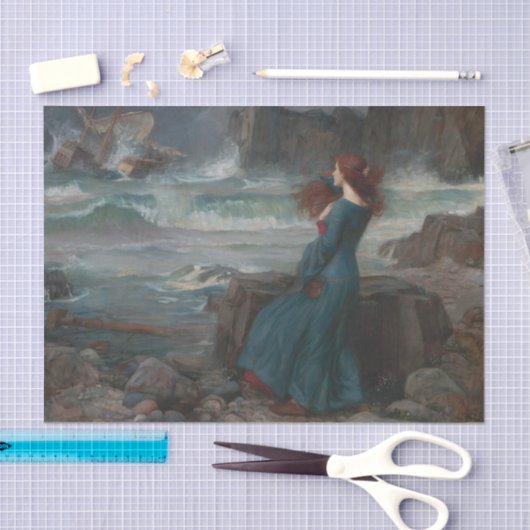 Miranda Tempest John William Waterhouse Art Tissuepapier (Craft)