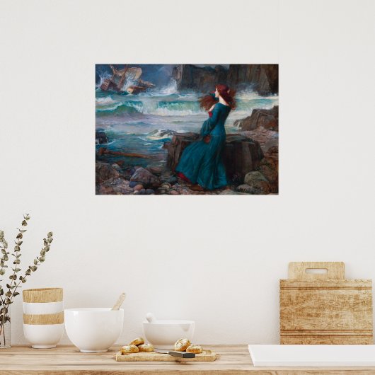 Miranda - The tempest, 1916 door John William Wate Poster (Keuken)
