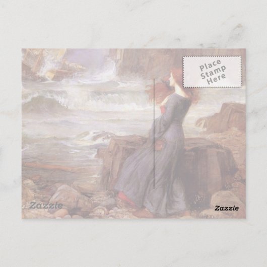 Miranda The Tempest door John William Waterhouse Briefkaart (Achterkant)